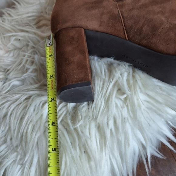 David Tate Monique  Brown Heeled Boots with Suede Finish And Stretch 8.5 NIB - Picture 11 of 11